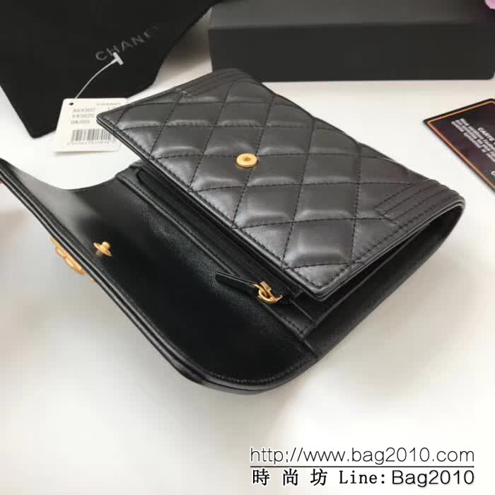CHANEL香奈兒 海外原單走私貨 進口綿羊皮 女款長錢包 A84302  DJC2497